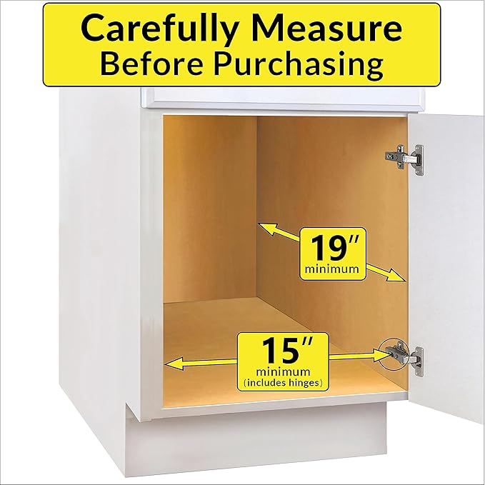 LYNK PROFESSIONAL® Pull Out Cabinet Organizer, 14" x 18" Slide Out Cabinet Organizer Pull Out Drawer – Pull Out Shelves for Kitchen Cabinets – Under Sink Organizers - Lifetime Ltd. Warranty, Chrome