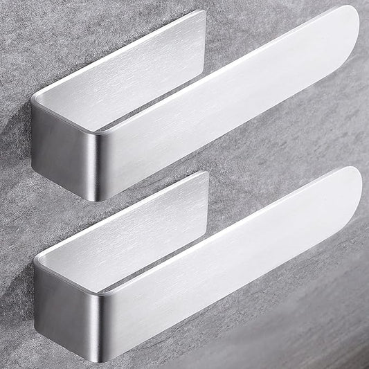 Taozun Hand Towel Holder/Towel Bar - Self Adhesive Hand Towel Rack Stainless Steel Towel Ring for Bathroom Kitchen, 2 Packs