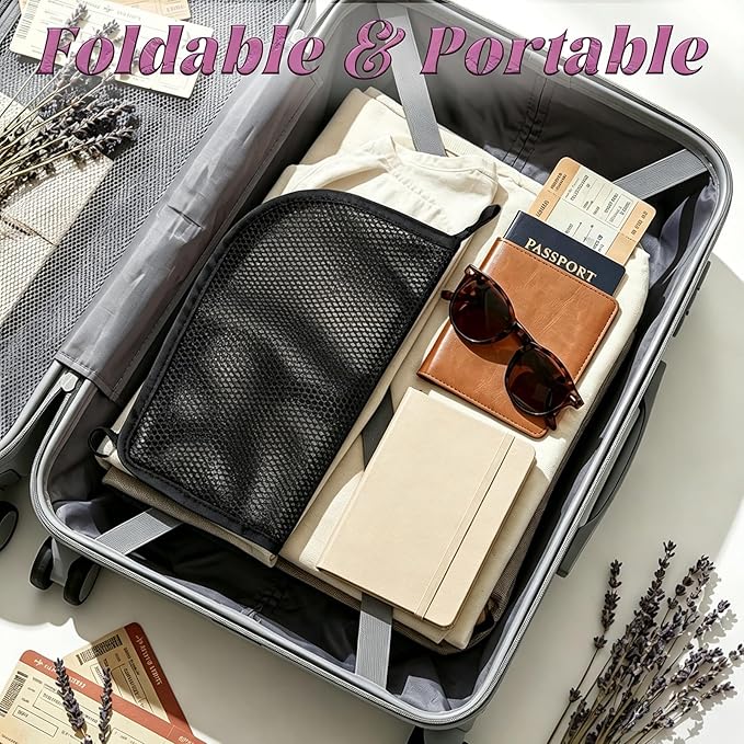 Standing Toiletry Bag, Lightweight Portable Travel Toiletry Bag, EVA Foldable Thickened Clear Hanging Makeup Bag, Breathable Cosmetic Organizer for Travel & Bathroom (black)