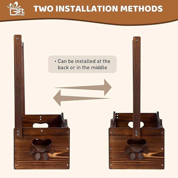 GiftAmaz Brown Wooden Baby Shower Crate Closet, Baby Storage Crate with Handle, Baby Shower Gifts Basket, Baby Welcome Box for Newborn Boys Girls, Pregnancy Gifts for New Parents