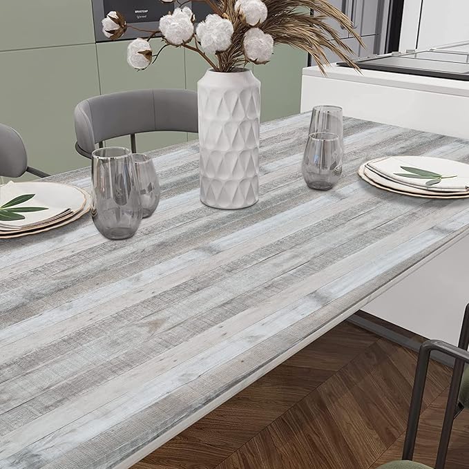 WENMER Gray Shiplap Peel and Stick Wallpaper, 17.71'' x 590'', Vintage Wood Texture, Self-Adhesive, Waterproof, Covers 72.56 sq.ft.
