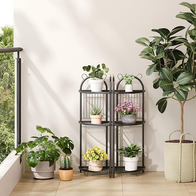 Corner Bathroom Shelf Metal Short Corner Stand Shelf Black Small Bathroom Storage Corner Shelf Unit for Toilet Shower Room 3 Tier