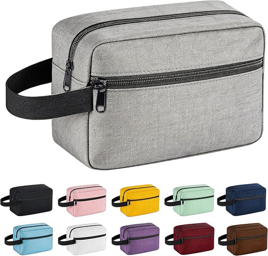 Travel Toiletry bag for Women and Men,Small Cosmetic Bag Hanging Lightweight Makeup Bag Small Tool Bag Travel Organizer accessories for Women Men - Grey