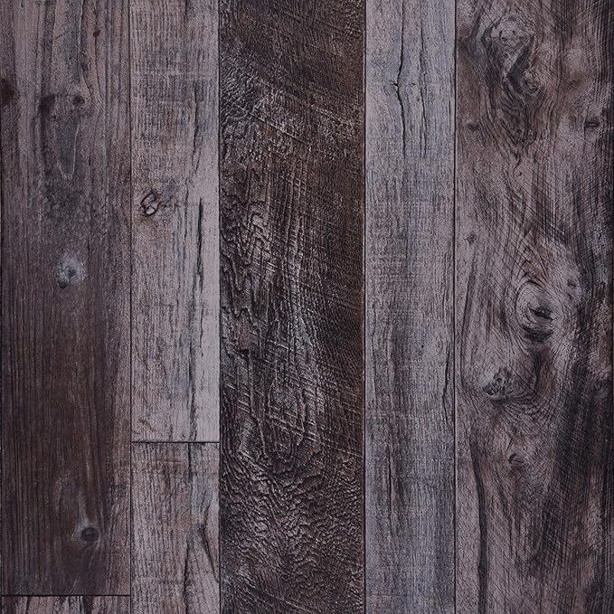 WENMER 17.71" x 197" Grey Wood Peel and Stick Wallpaper - Shiplap Self Adhesive Wood Plank for Countertop, Cabinet, Shelf, Drawer, Wall, Door