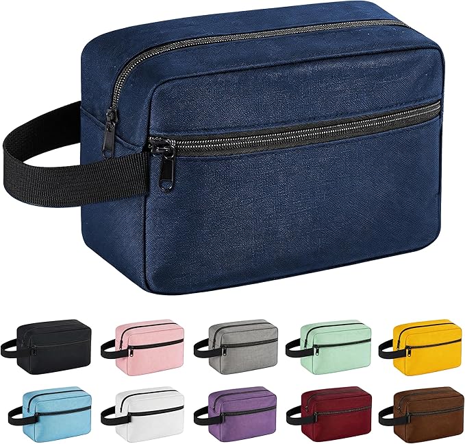 Travel Toiletry bag for Women and Men,Small Cosmetic Bag Hanging Lightweight Makeup Bag Small Tool Bag Travel Organizer accessories for Women Men - Navy Blue