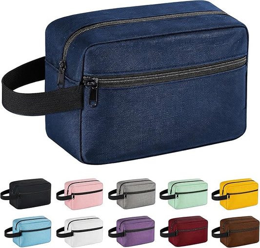 Travel Toiletry bag for Women and Men,Small Cosmetic Bag Hanging Lightweight Makeup Bag Small Tool Bag Travel Organizer accessories for Women Men - Navy Blue