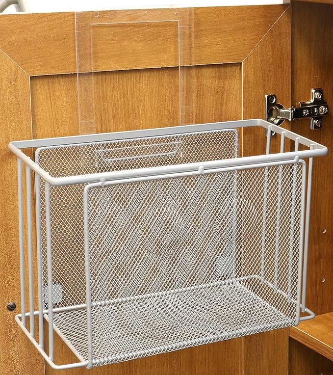 Deco Brothers Over Cabinet Door Organizer, Silver